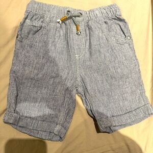 NEXT DIRECT • Kids Gray Linen Blend Shorts w Drawstring